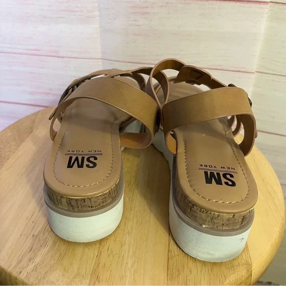 SM New‎ York Dolora Tan Sandals Size 8.5